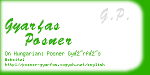 gyarfas posner business card